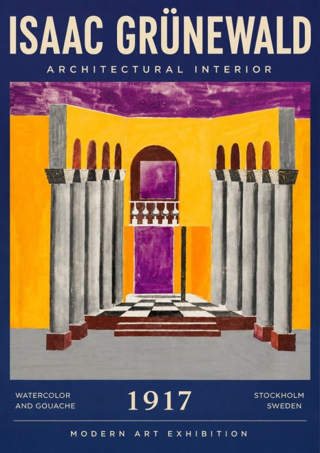 Isaac Grünewald Architectural Interior No5 - Poszter