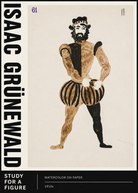Isaac Grünewald Study for a Figure No3 - Poszter