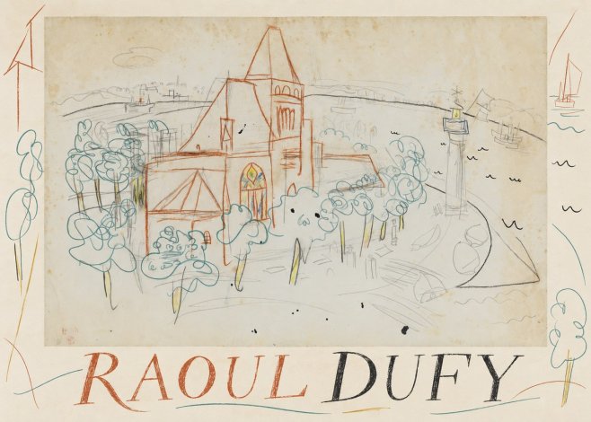 Raoul Dufy Coastal Church and Lighthouse No2 - Poszter