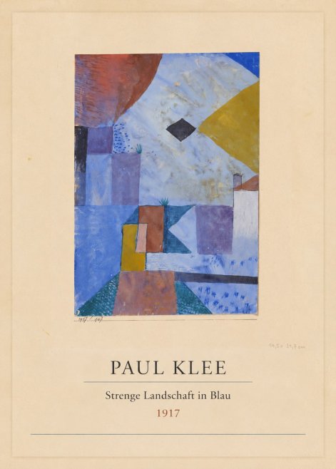 Paul Klee Strenge Landschaft in Blau No4 - Poszter