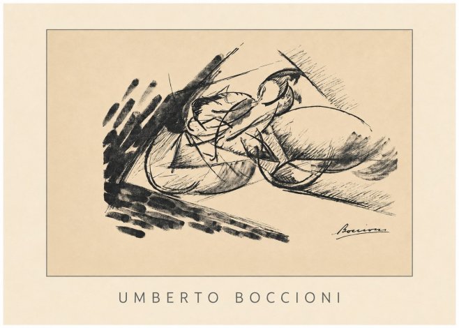 Umberto Boccioni Dynamism of a Cyclist I No4 - Poszter