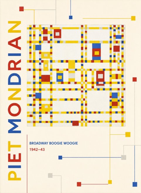 Piet Mondrian Broadway Boogie Woogie No3 - Poszter