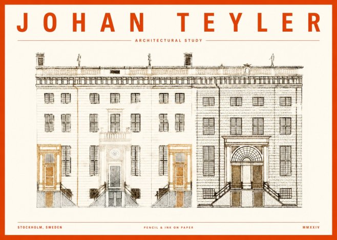 Johan Teyler Elevation Study No2 - Poszter
