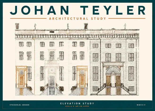 Johan Teyler Elevation Study No3 - Poszter