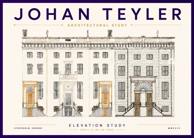 Johan Teyler Elevation Study No6 - Poszter