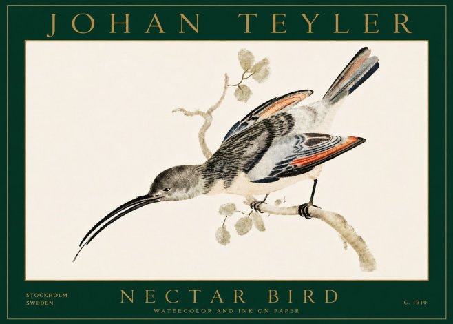 Johan Teyler Nectar Bird No5 - Poszter
