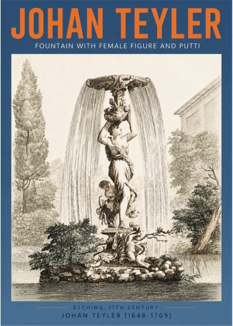 Johan Teyler Fountain with Allegorical Figures No4 - Poszter
