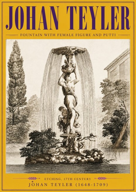 Johan Teyler Fountain with Allegorical Figures No6 - Poszter