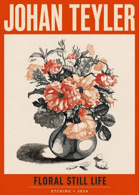 Johan Teyler Floral Still Life I No2 - Poszter