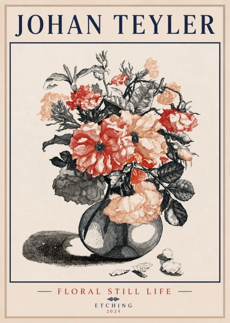 Johan Teyler Floral Still Life I No3 - Poszter