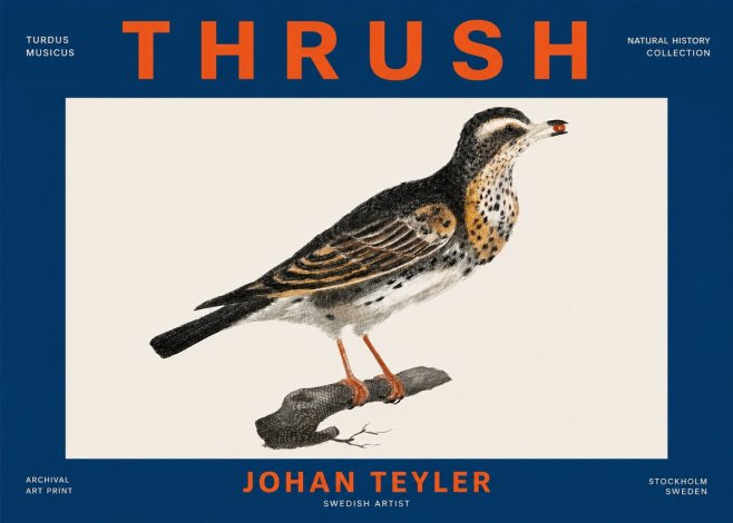 Johan Teyler Thrush No4 - Poszter