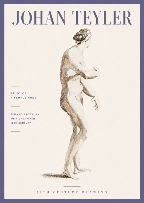 Johan Teyler Study of a Female Nude No6 - Poszter