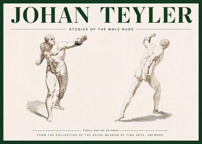 Johan Teyler Studies of the Male Nude No4 - Poszter