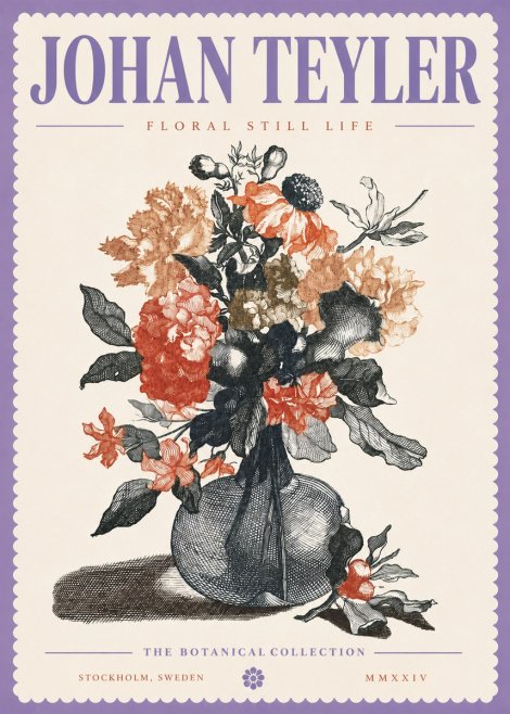 Johan Teyler Floral Still Life II No4 - Poszter