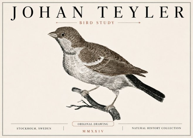 Johan Teyler Bird Study II No6 - Poszter
