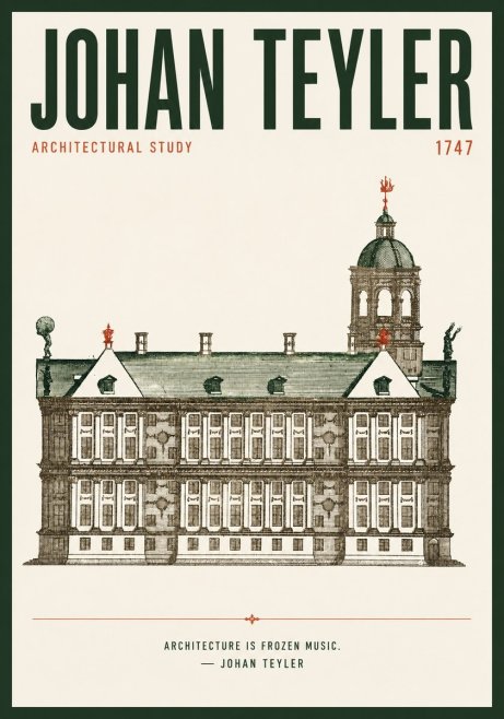 Johan Teyler Architectural Study V No4 - Poszter