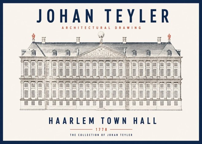 Johan Teyler Haarlem Town Hall - Elevation - 1778 No3 - Poszter