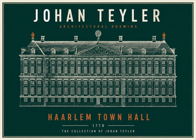 Johan Teyler Haarlem Town Hall - Elevation - 1778 No4 - Poszter