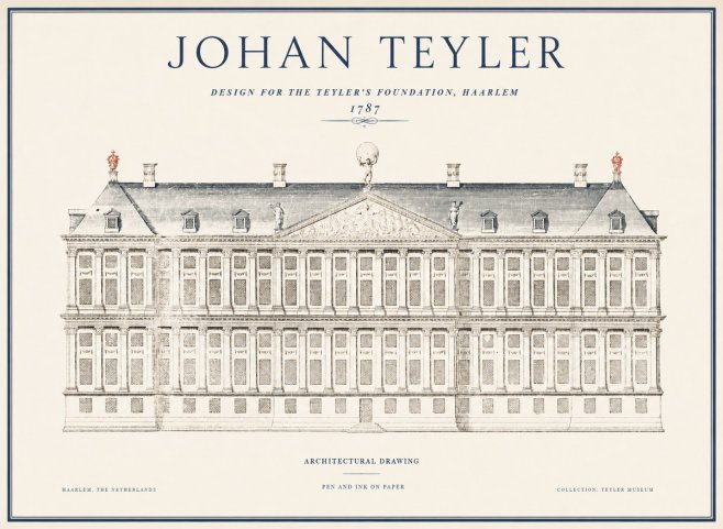 Johan Teyler Haarlem Town Hall - Elevation - 1778 No5 - Poszter