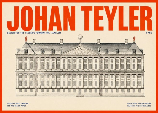 Johan Teyler Haarlem Town Hall - Elevation - 1778 No6 - Poszter