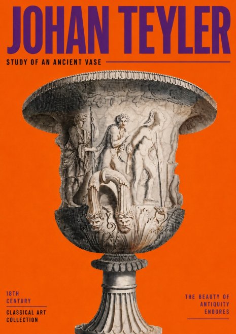 Johan Teyler Study of an Ancient Vase No3 - Poszter