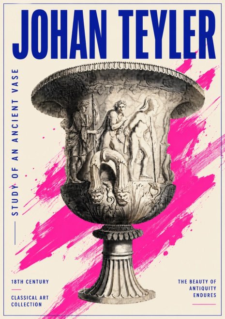 Johan Teyler Study of an Ancient Vase No4 - Poszter