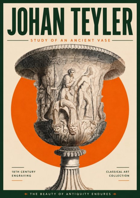 Johan Teyler Study of an Ancient Vase No5 - Poszter