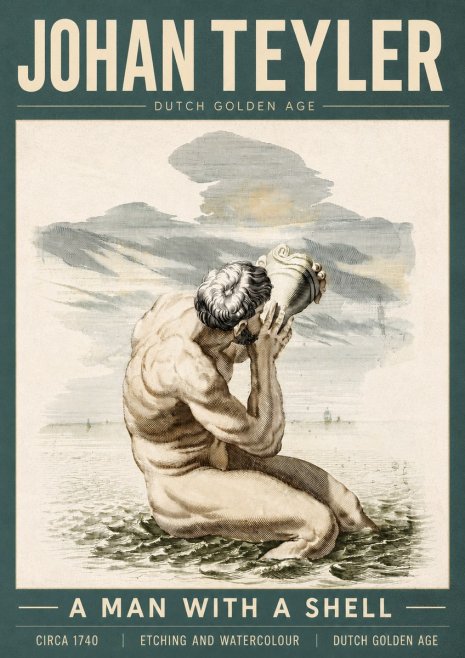 Johan Teyler A Man with a Shell No5 - Poszter