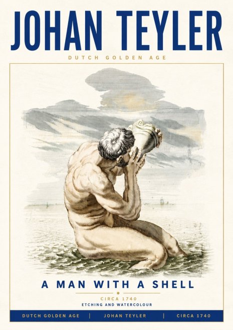 Johan Teyler A Man with a Shell No6 - Poszter