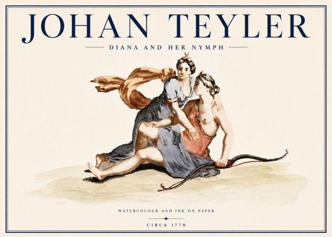 Johan Teyler Diana and Her Nymph No6 - Poszter