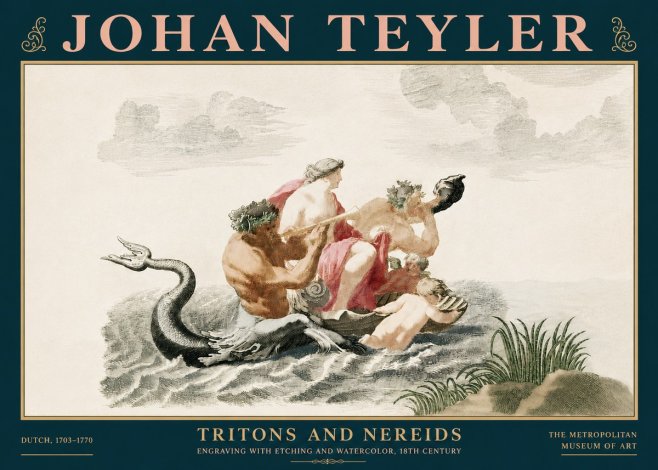 Johan Teyler Tritons and Nereids No5 - Poszter