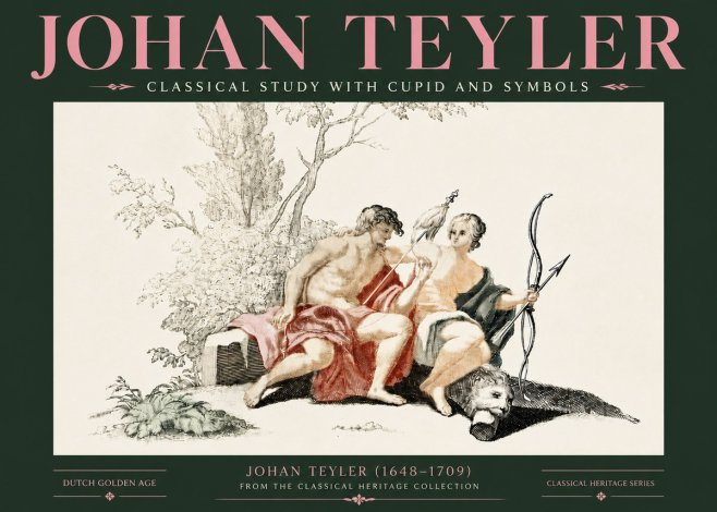 Johan Teyler Classical Study with Cupid and Symbols No4 - Poszter