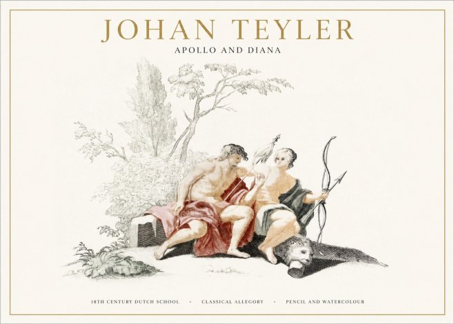 Johan Teyler Classical Study with Cupid and Symbols No5 - Poszter