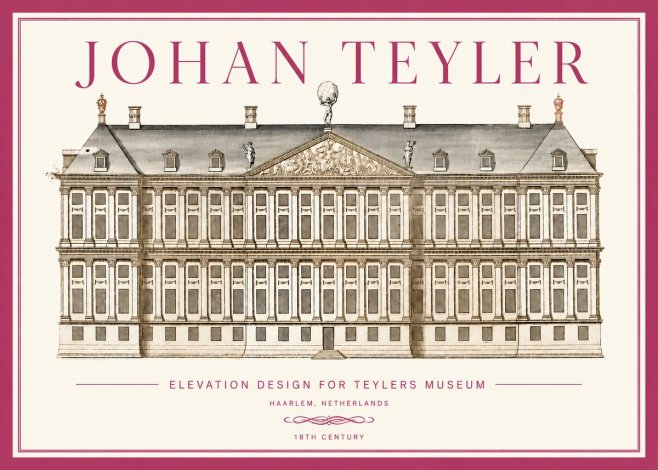 Johan Teyler Elevation Design for Teylers Museum, Haarlem No3 - Poszter