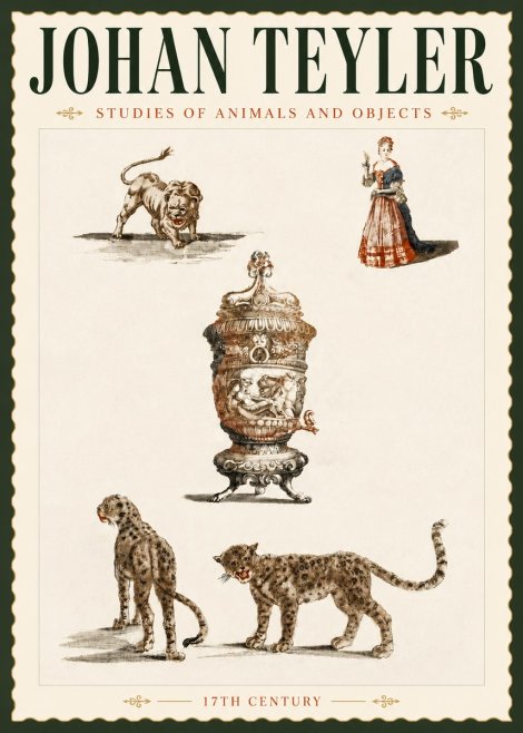 Johan Teyler Studies of Animals and Objects No5 - Poszter