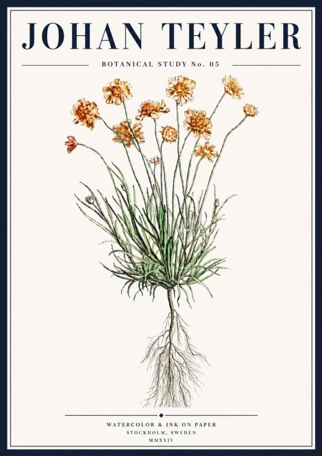 Johan Teyler Botanical Study No. 01 No5 - Poszter