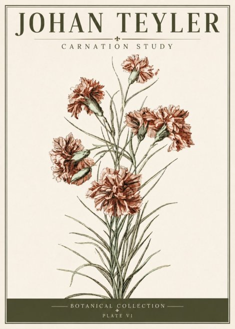Johan Teyler Carnation Study No6 - Poszter