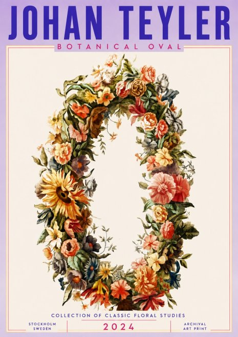 Johan Teyler Floral Oval No6 - Poszter
