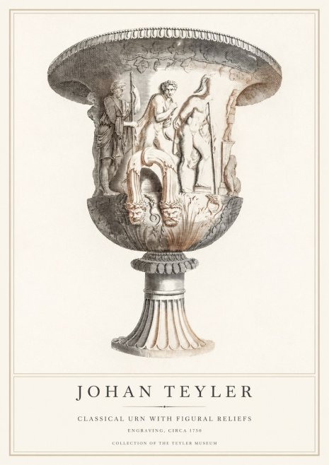Johan Teyler Classical Urn with Figural Reliefs I No1 - Poszter