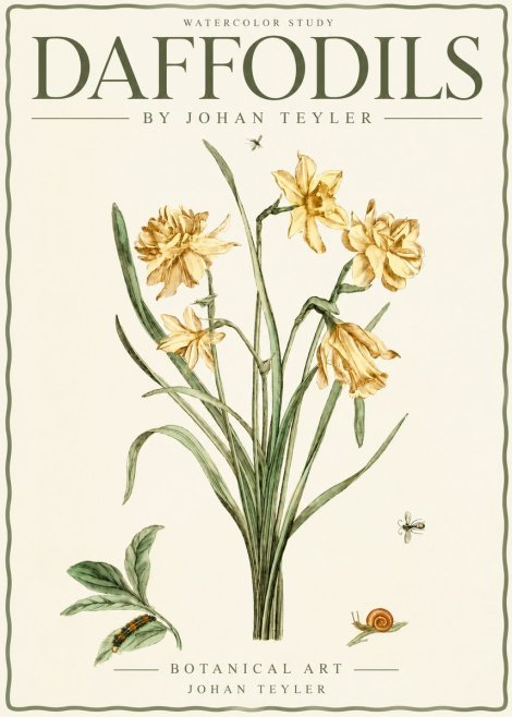 Johan Teyler Daffodils No5 - Poszter