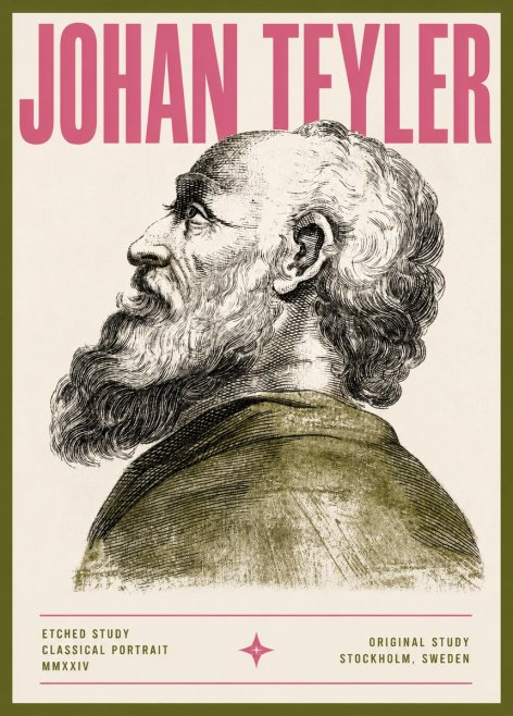 Johan Teyler Profile Study No5 - Poszter