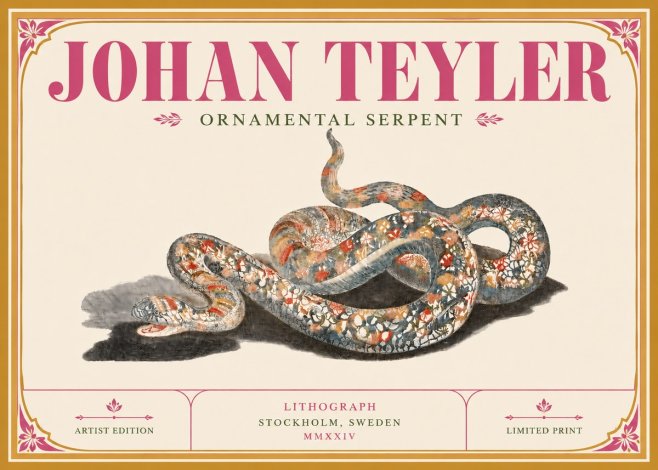 Johan Teyler Ornamental Serpent No6 - Poszter