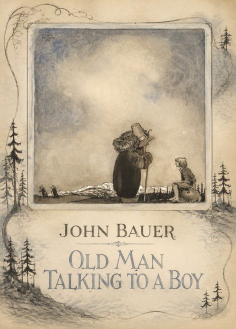 John Bauer Old Man Talking to a Boy No2 - Poszter