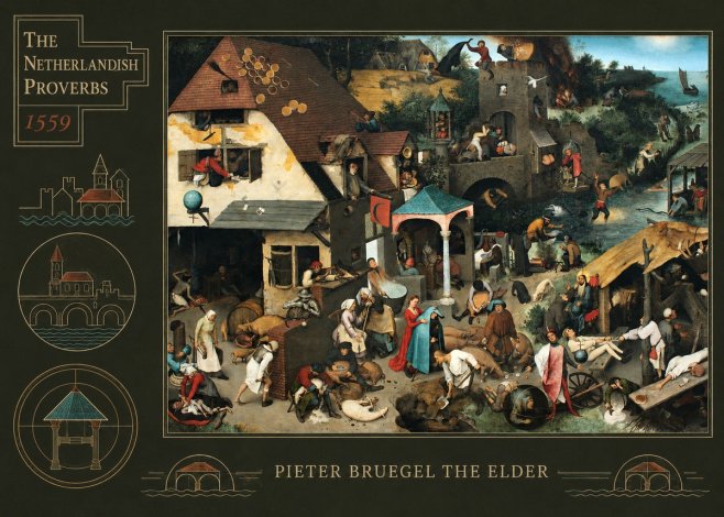 Pieter Bruegel The Netherlandish Proverbs II No3 - Poszter