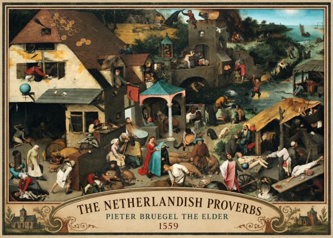 Pieter Bruegel The Netherlandish Proverbs II No4 - Poszter