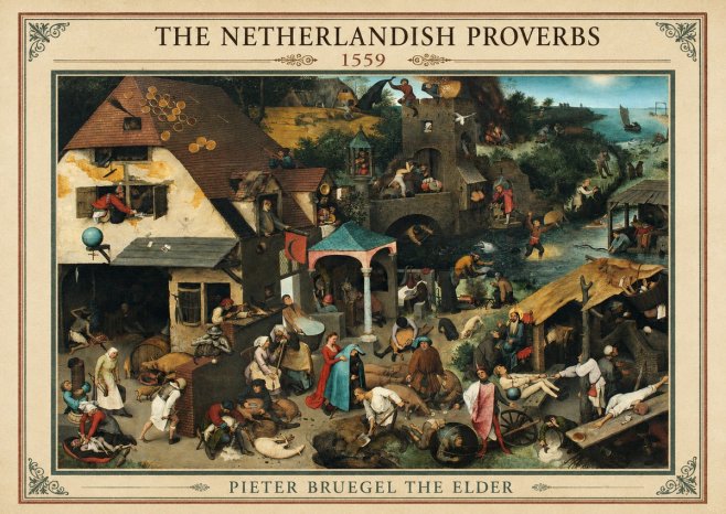 Pieter Bruegel The Netherlandish Proverbs II No6 - Poszter