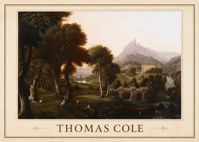 Thomas Cole The Old Mill, Sunset No1 - Poszter