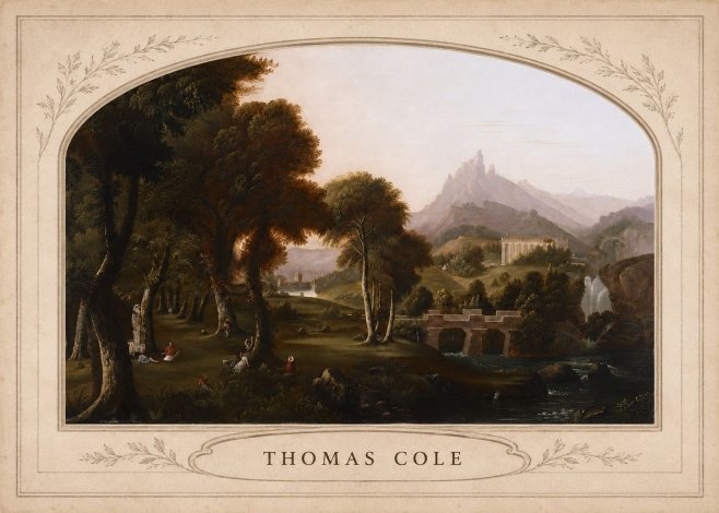 Thomas Cole The Old Mill, Sunset No3 - Poszter