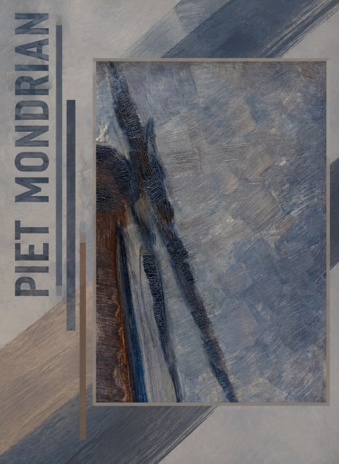 Piet Mondrian Windmill in Sunlight No4 - Poszter