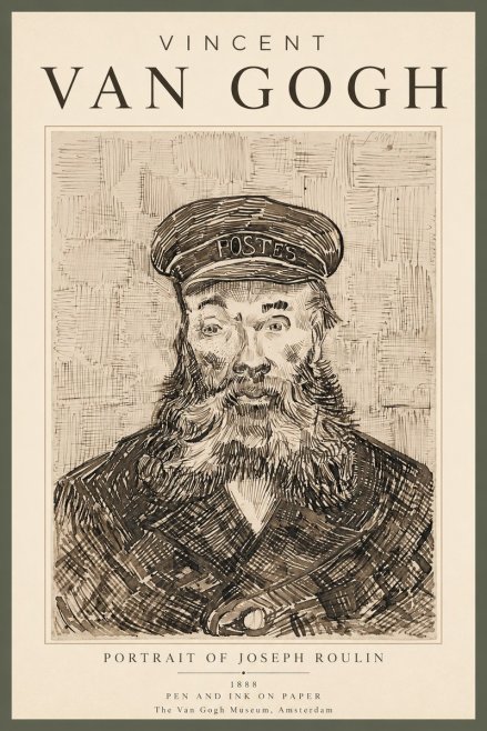 Van Gogh Portrait of Joseph Roulin I No3 - Poszter